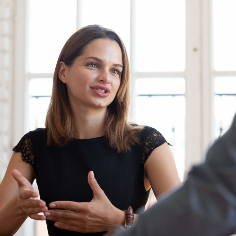 Borders Law Firm female lawyer advising